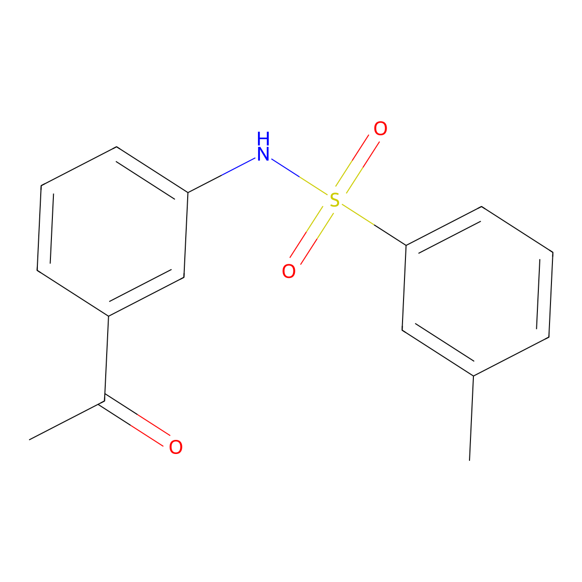 N-(3-acetylphenyl)-3-methylbenzenesulfonamide molecular structure, CAS 667913-50-0