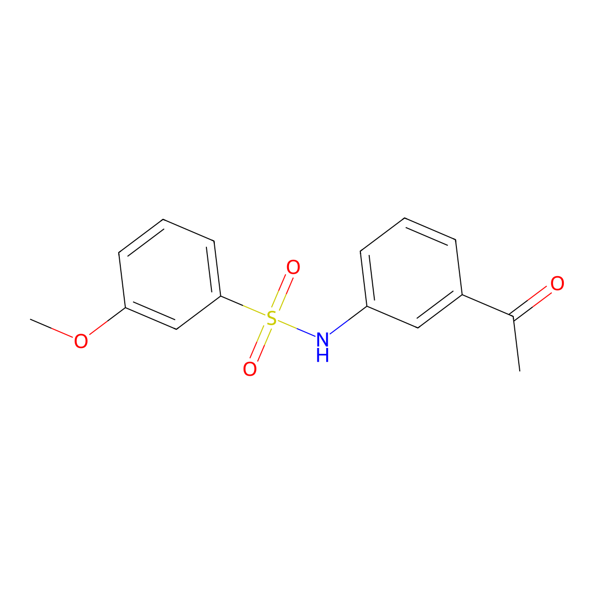 N-(3-acetylphenyl)-3-methoxybenzenesulfonamide molecular structure, CAS 667913-51-1
