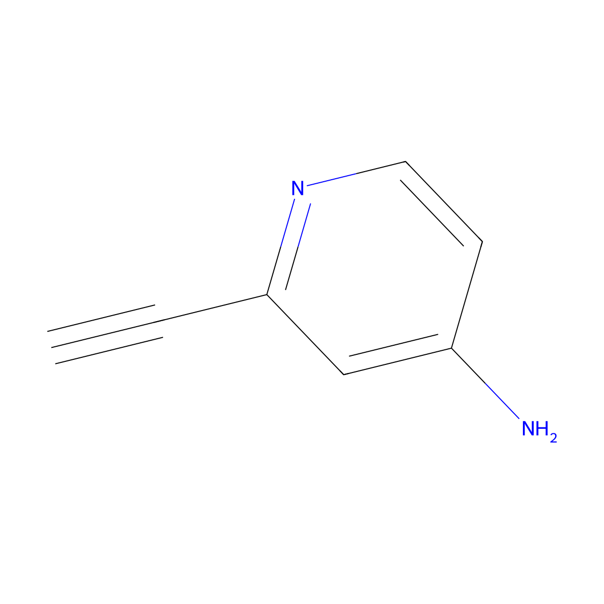 2-Ethynylpyridin-4-amine molecular structure, CAS 667932-24-3