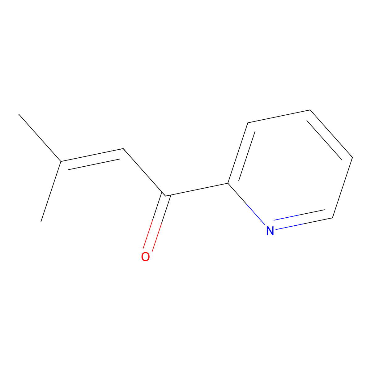 2-Buten-1-one, 3-methyl-1-(2-pyridinyl)- molecular structure, CAS 667933-23-5