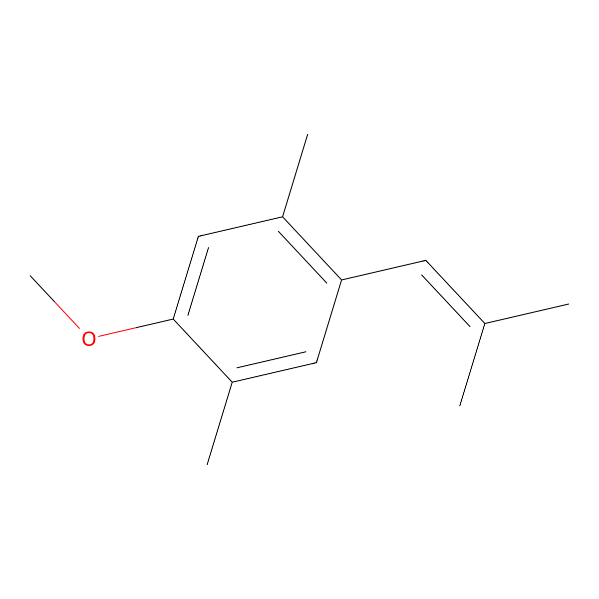 1-Methoxy-2,5-dimethyl-4-(2-methylprop-1-en-1-yl)benzene molecular structure, CAS 667937-20-4