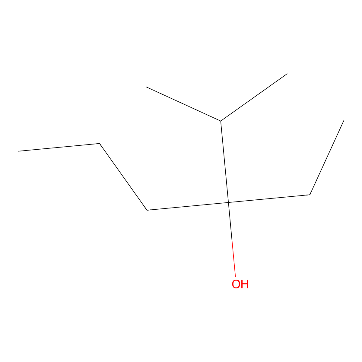 3-Ethyl-2-methylhexan-3-ol molecular structure, CAS 66794-03-4