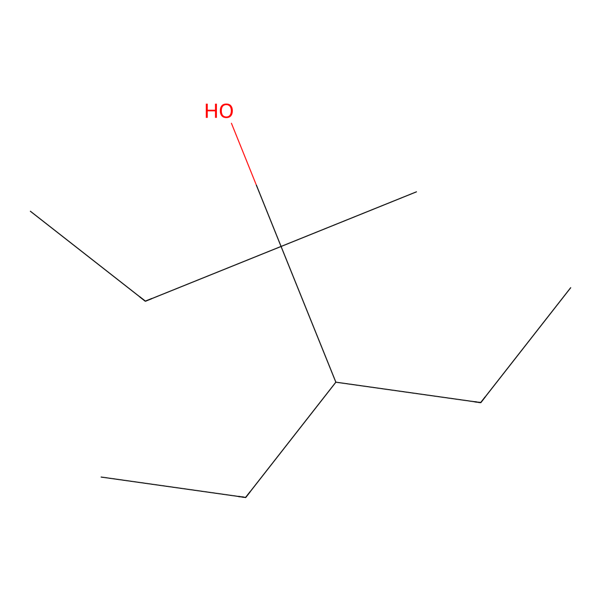 3-Hexanol, 4-ethyl-3-methyl- molecular structure, CAS 66794-05-6