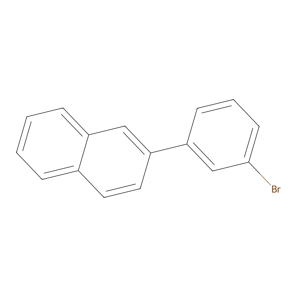 2-(3-Bromophenyl)naphthalene molecular structure, CAS 667940-23-0