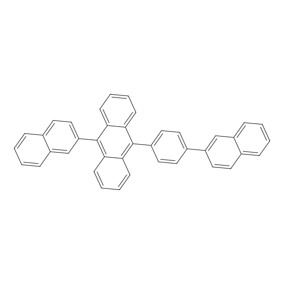 9-(Naphthalen-2-YL)-10-(4-(naphthalen-2-YL)phenyl)anthracene molecular structure, CAS 667940-24-1