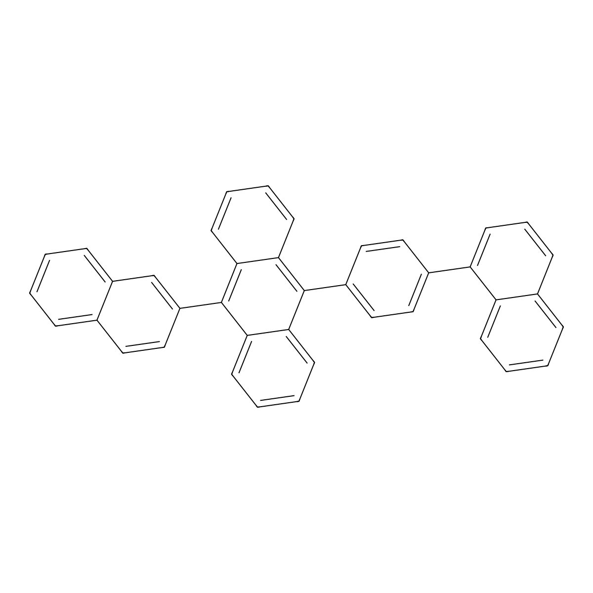 9-(4-(Naphthalen-1-yl)phenyl)-10-(naphthalen-2-yl)anthracene molecular structure, CAS 667940-34-3