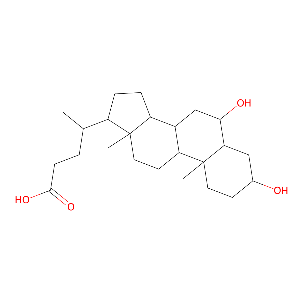Murideoxycholic acid molecular structure, CAS 668-49-5