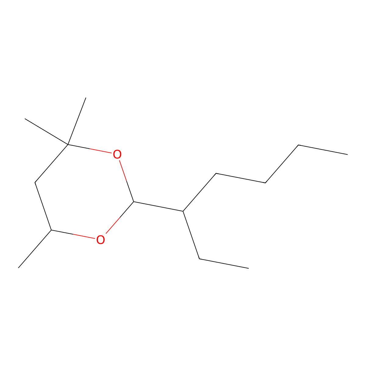 2-Heptan-3-yl-4,4,6-trimethyl-1,3-dioxane molecular structure, CAS 66802-59-3