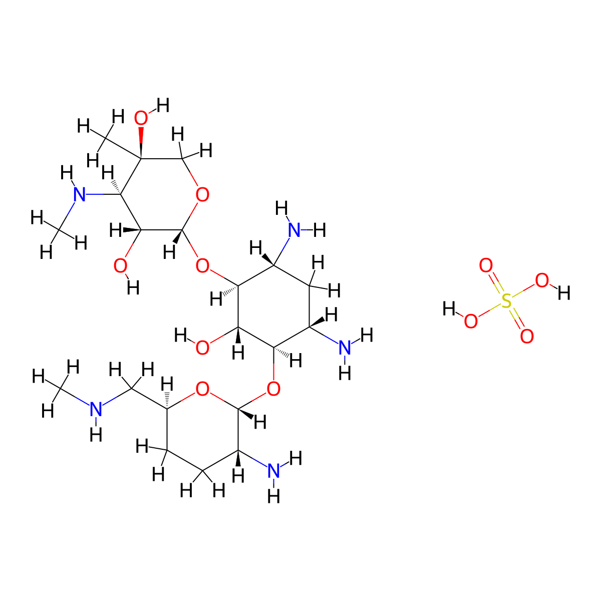 Micronomicin Sulfate molecular structure, CAS 66803-19-8