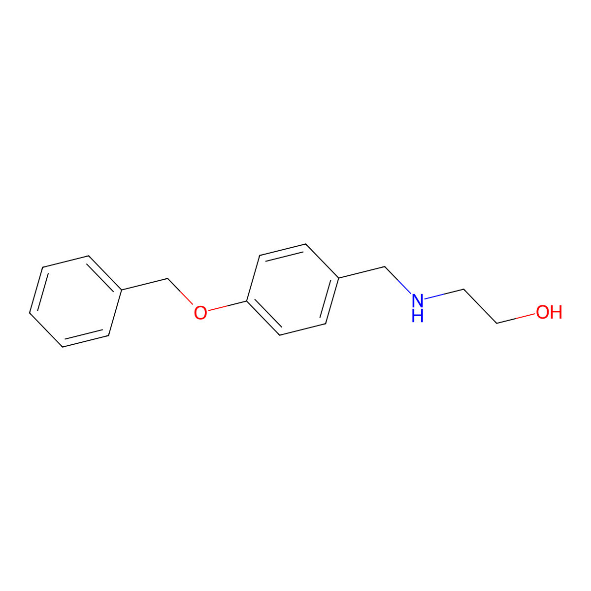 2-{[4-(Benzyloxy)benzyl]amino}ethanol molecular structure, CAS 66803-29-0