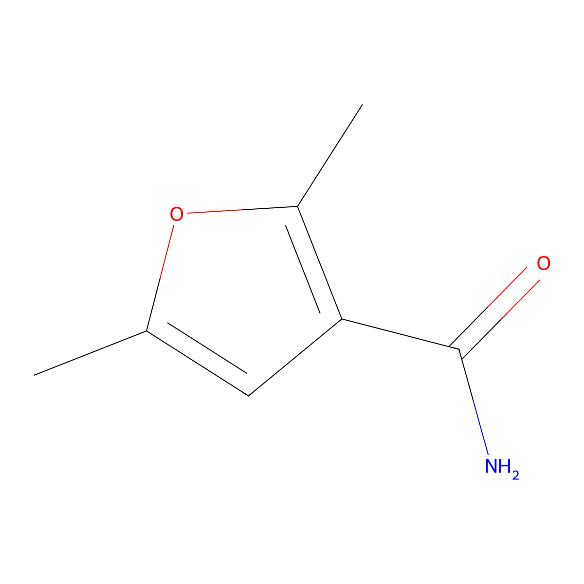 2,5-Dimethyl-3-furamide molecular structure, CAS 66806-31-3