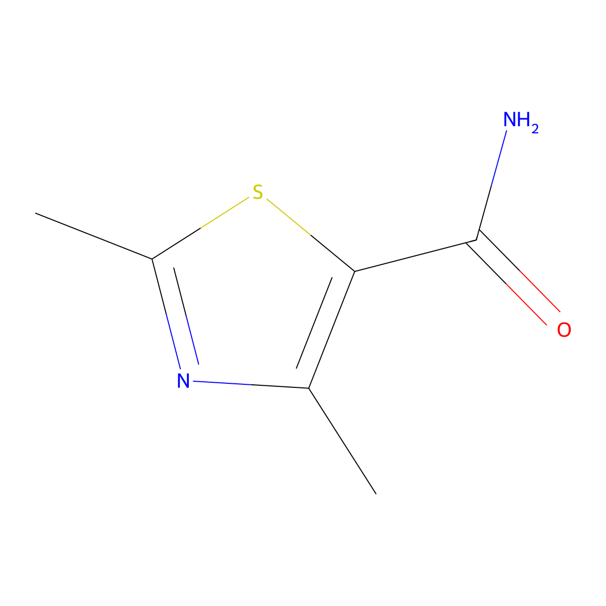 2,4-Dimethyl-1,3-thiazole-5-carboxamide molecular structure, CAS 66806-33-5