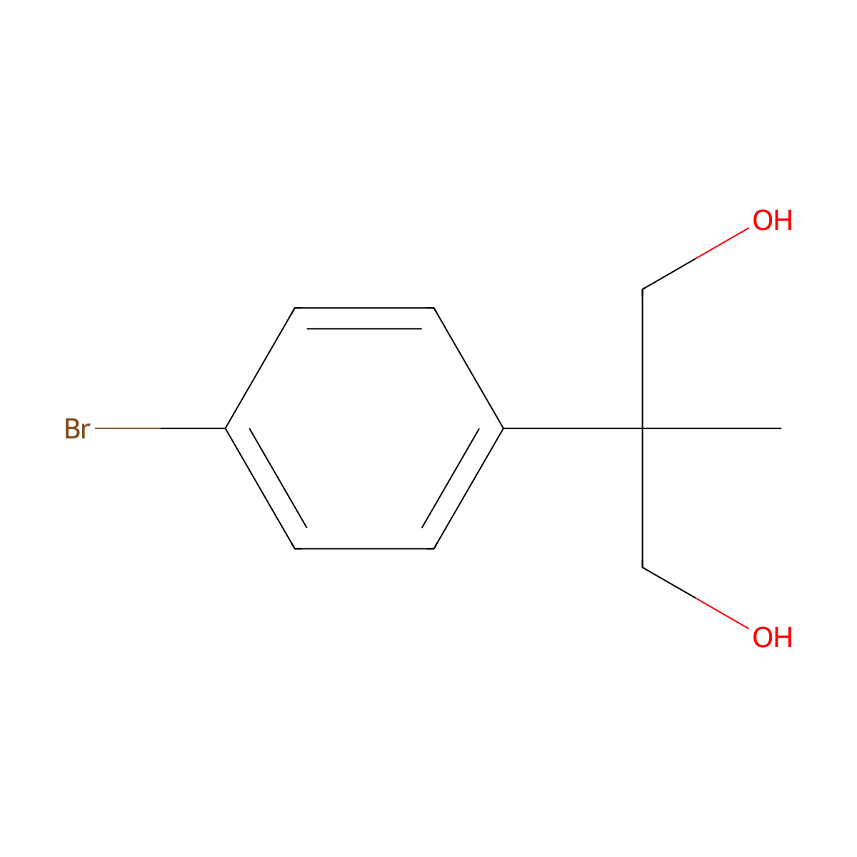 2-(4-Bromophenyl)-2-methylpropane-1,3-diol molecular structure, CAS 66810-01-3