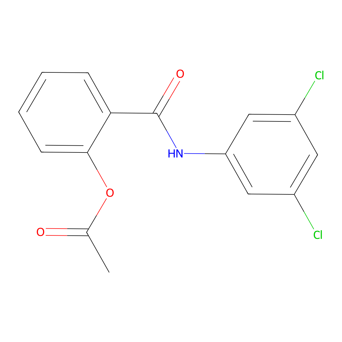 2-[(3,5-Dichlorophenyl)carbamoyl]phenyl acetate molecular structure, CAS 66816-49-7