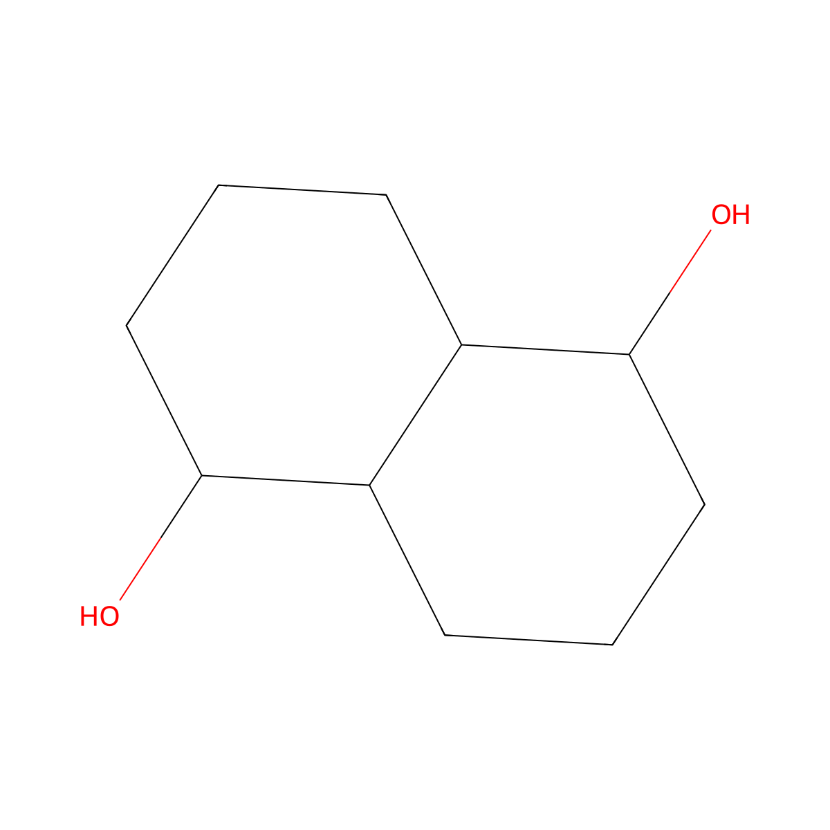 Decahydronaphthalene-1,5-diol molecular structure, CAS 66818-21-1