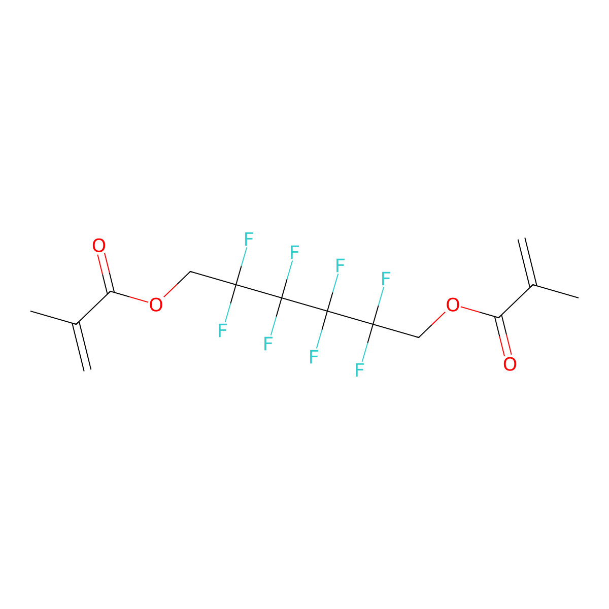 2,2,3,3,4,4,5,5-Octafluoro-1,6-hexyl dimethacrylate molecular structure, CAS 66818-54-0