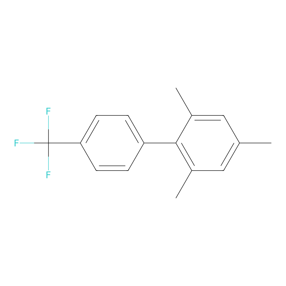 2,4,6-Trimethyl-4'-(trifluoromethyl)-1,1'-biphenyl molecular structure, CAS 66818-57-3