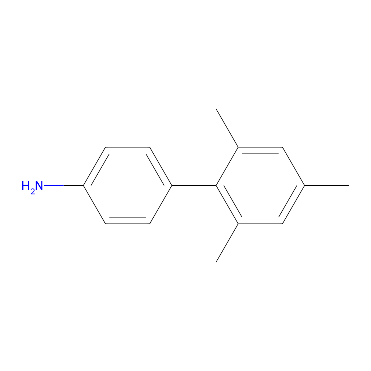 4-(2,4,6-Trimethylphenyl)aniline molecular structure, CAS 66818-61-9