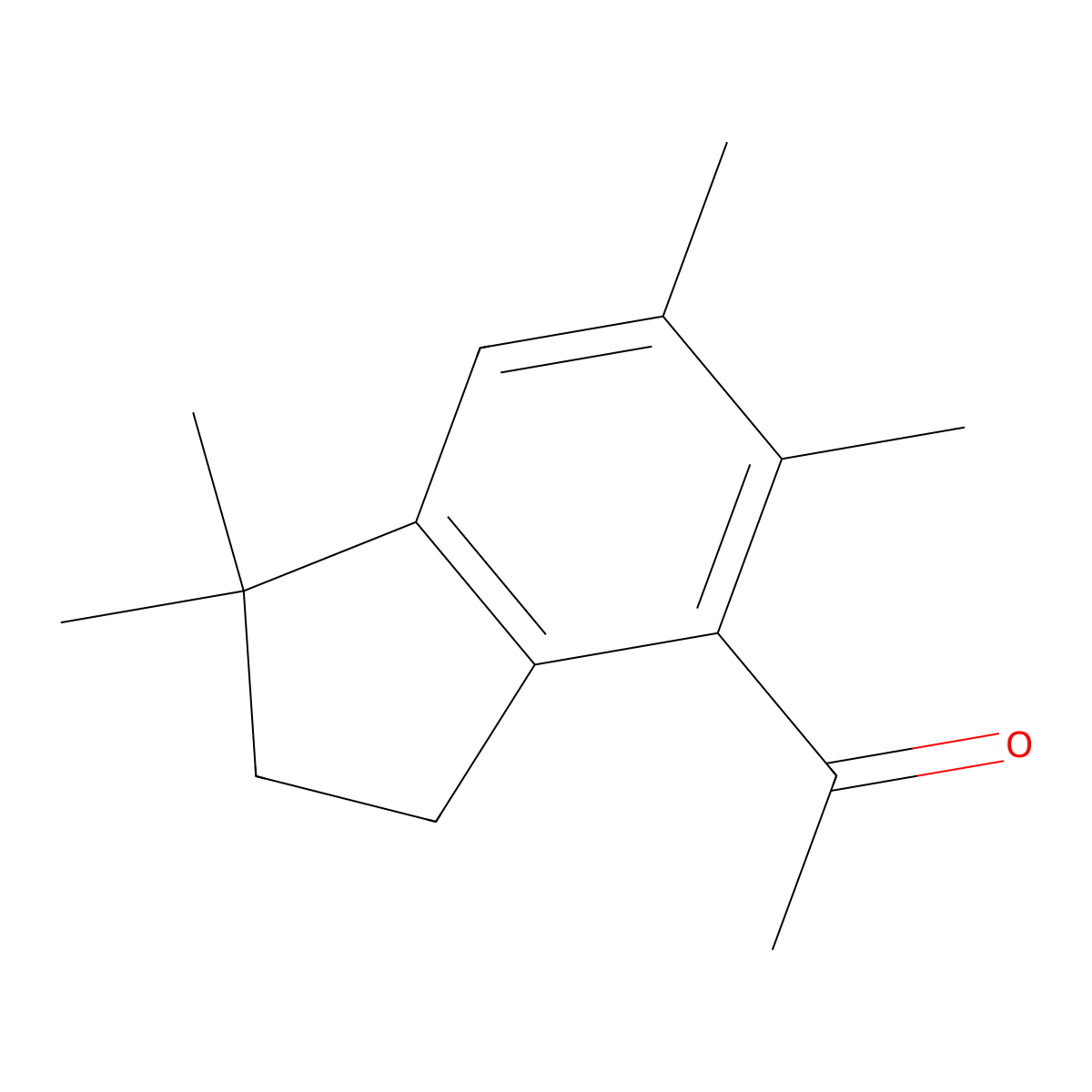 1-(2,3-Dihydro-1,1,5,6-tetramethyl-1H-inden-4-yl)ethan-1-one molecular structure, CAS 6682-59-3