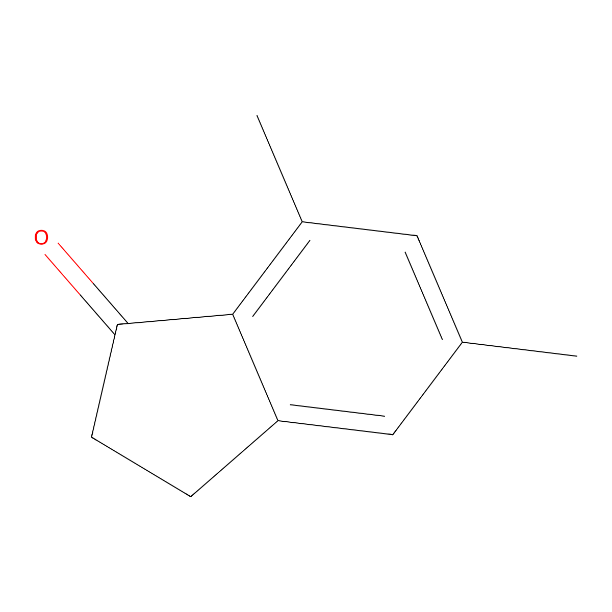 5,7-dimethyl-2,3-dihydro-1H-inden-1-one molecular structure, CAS 6682-69-5