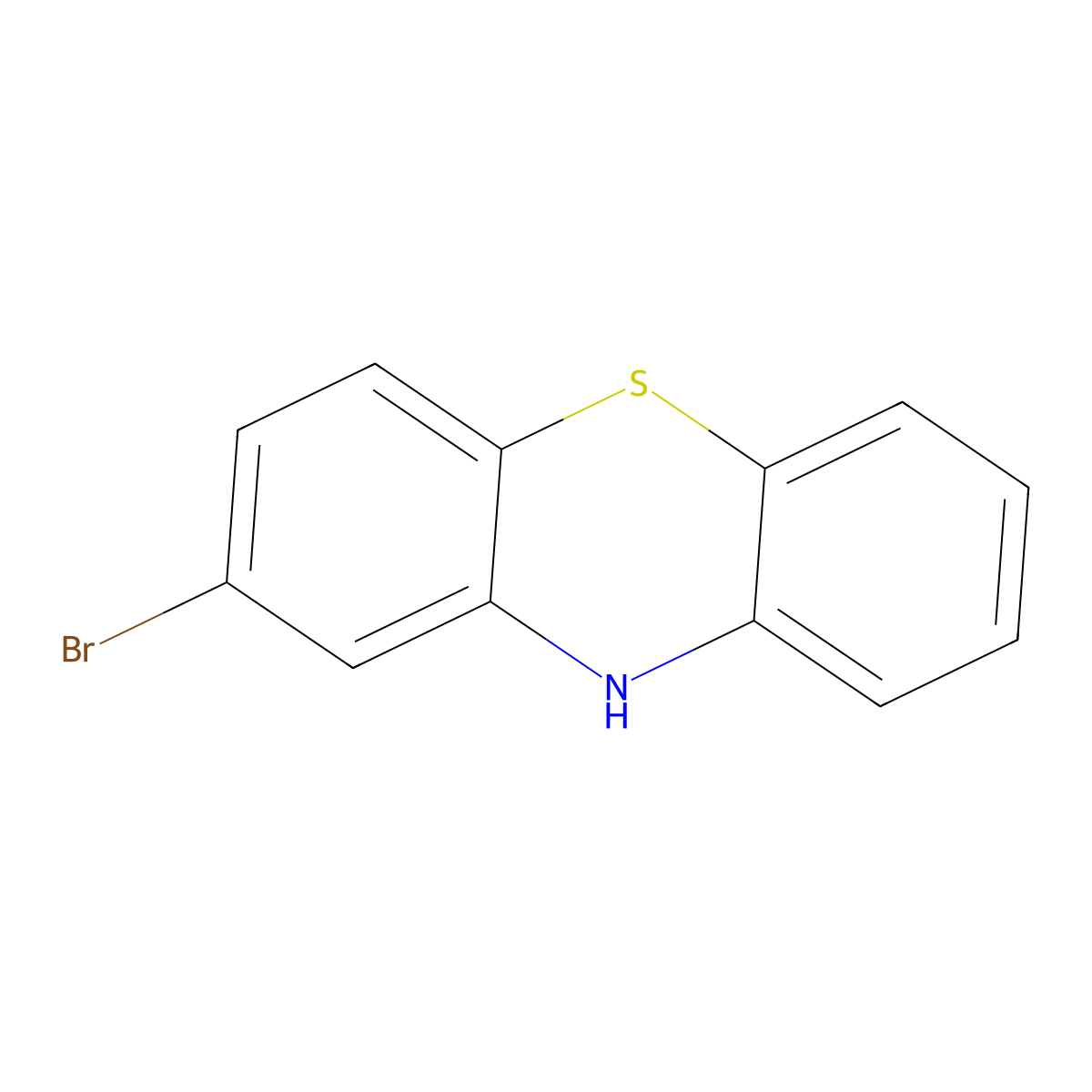 2-bromo-10H-phenothiazine molecular structure, CAS 66820-95-9