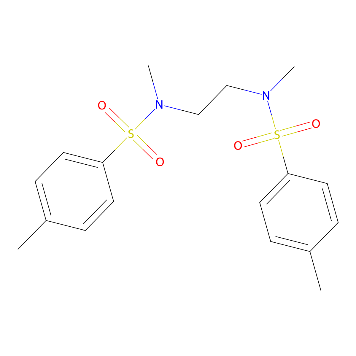 N,N'-Ethylenebis(N-methyl-P-toluenesulfonamide) molecular structure, CAS 66821-82-7