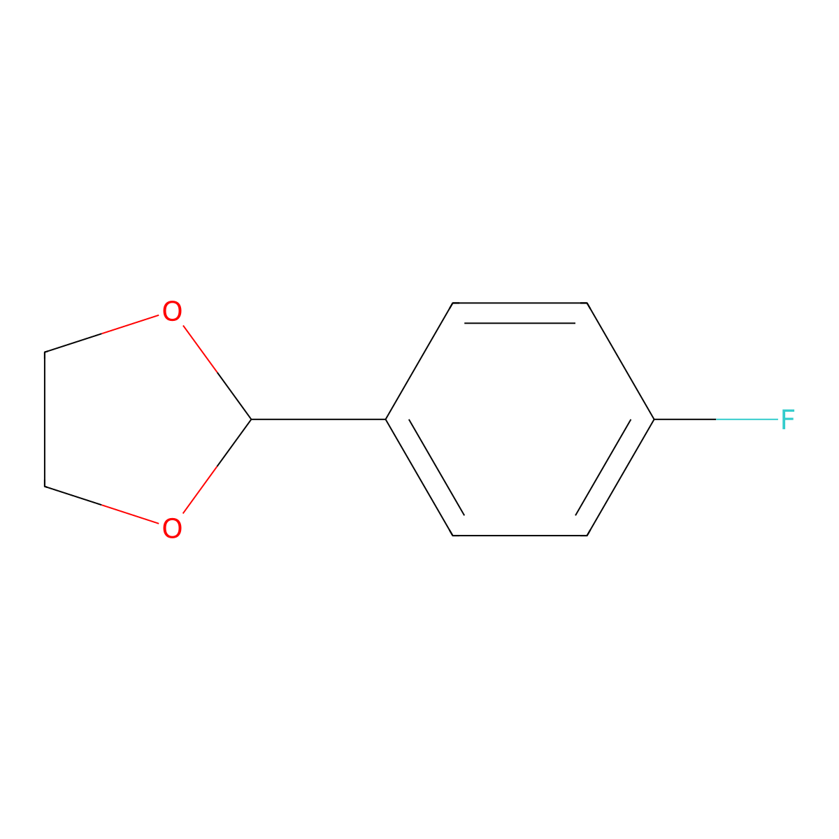 2-(4-Fluorophenyl)-1,3-dioxolane molecular structure, CAS 66822-17-1