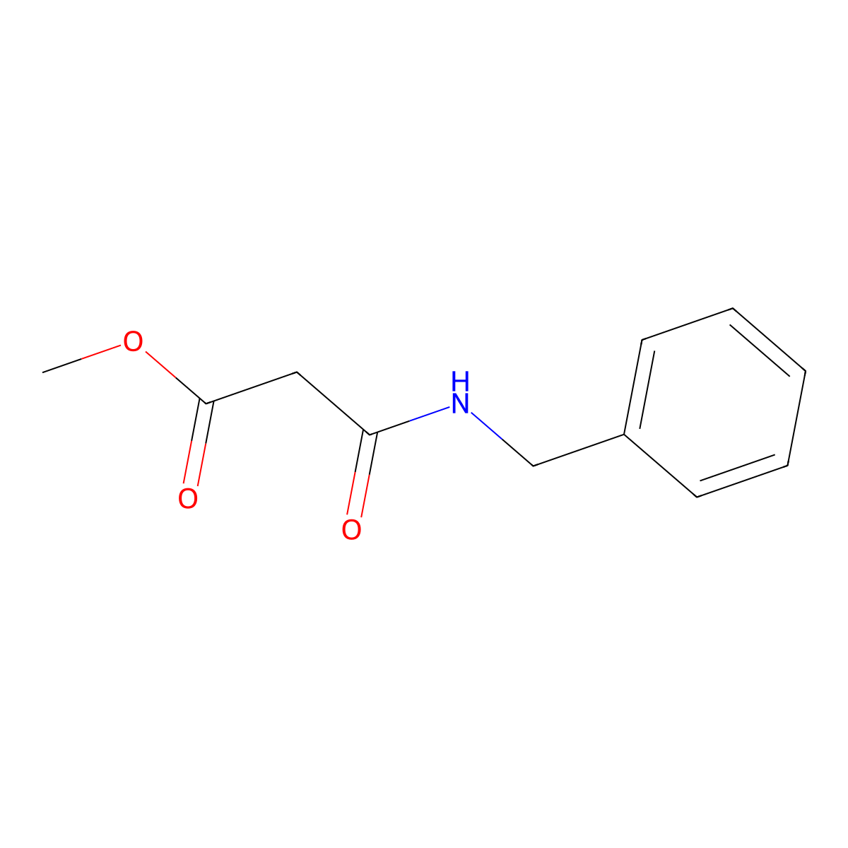 Methyl 3-(benzylamino)-3-oxopropanoate molecular structure, CAS 66825-16-9