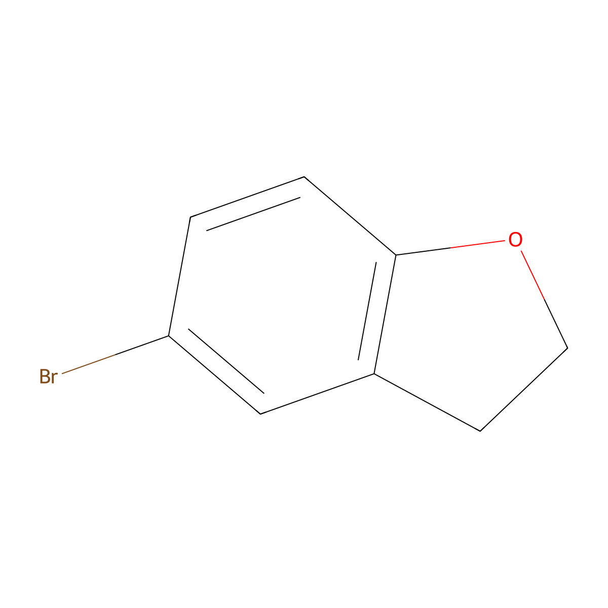 5-Bromo-2,3-dihydro-1-benzofuran molecular structure, CAS 66826-78-6