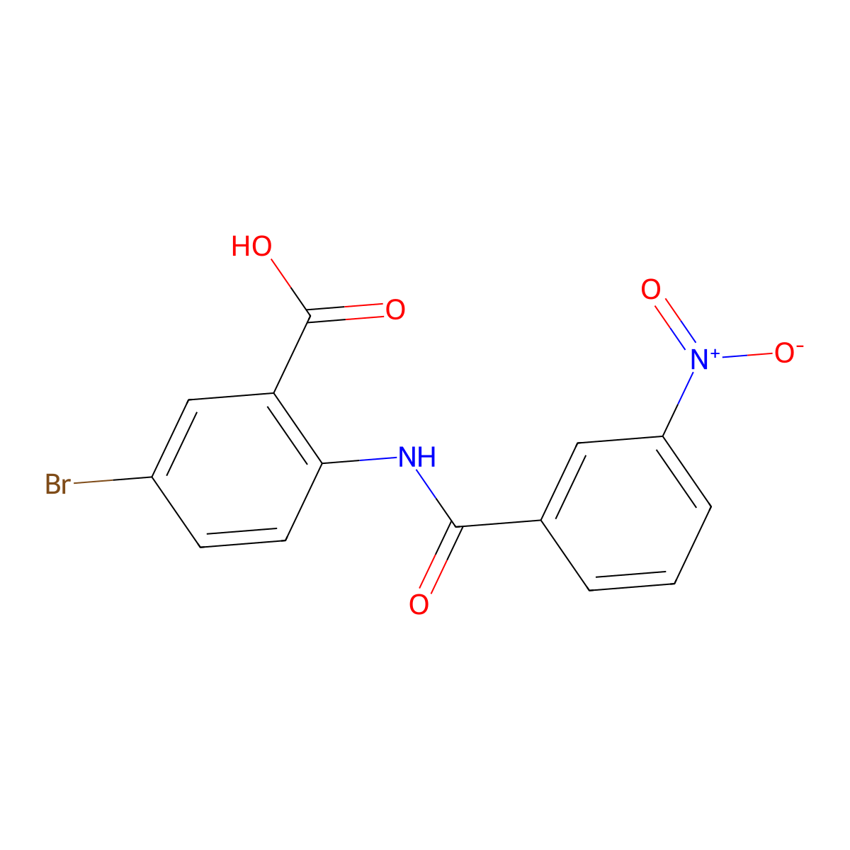 5-bromo-2-[(3-nitrobenzoyl)amino]benzoic Acid molecular structure, CAS 668265-84-7