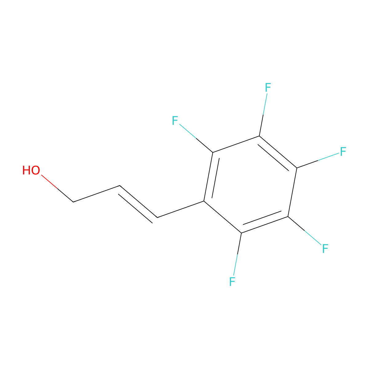 3-(Pentafluorophenyl)prop-2-en-1-ol molecular structure, CAS 668275-43-2