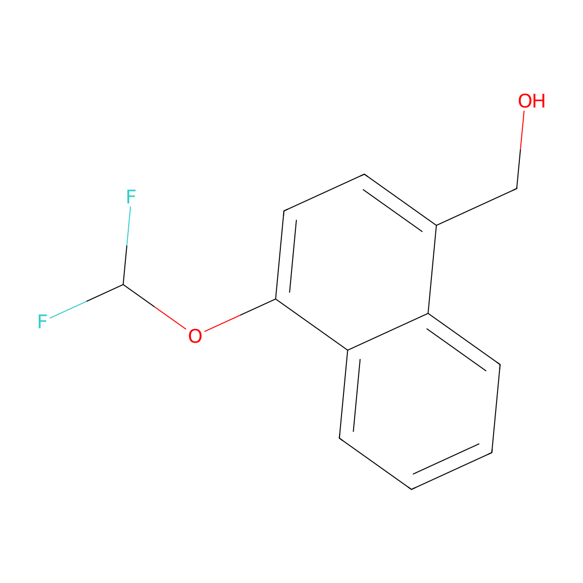(4-(Difluoromethoxy)naphthalen-1-yl)methanol molecular structure, CAS 668275-85-2