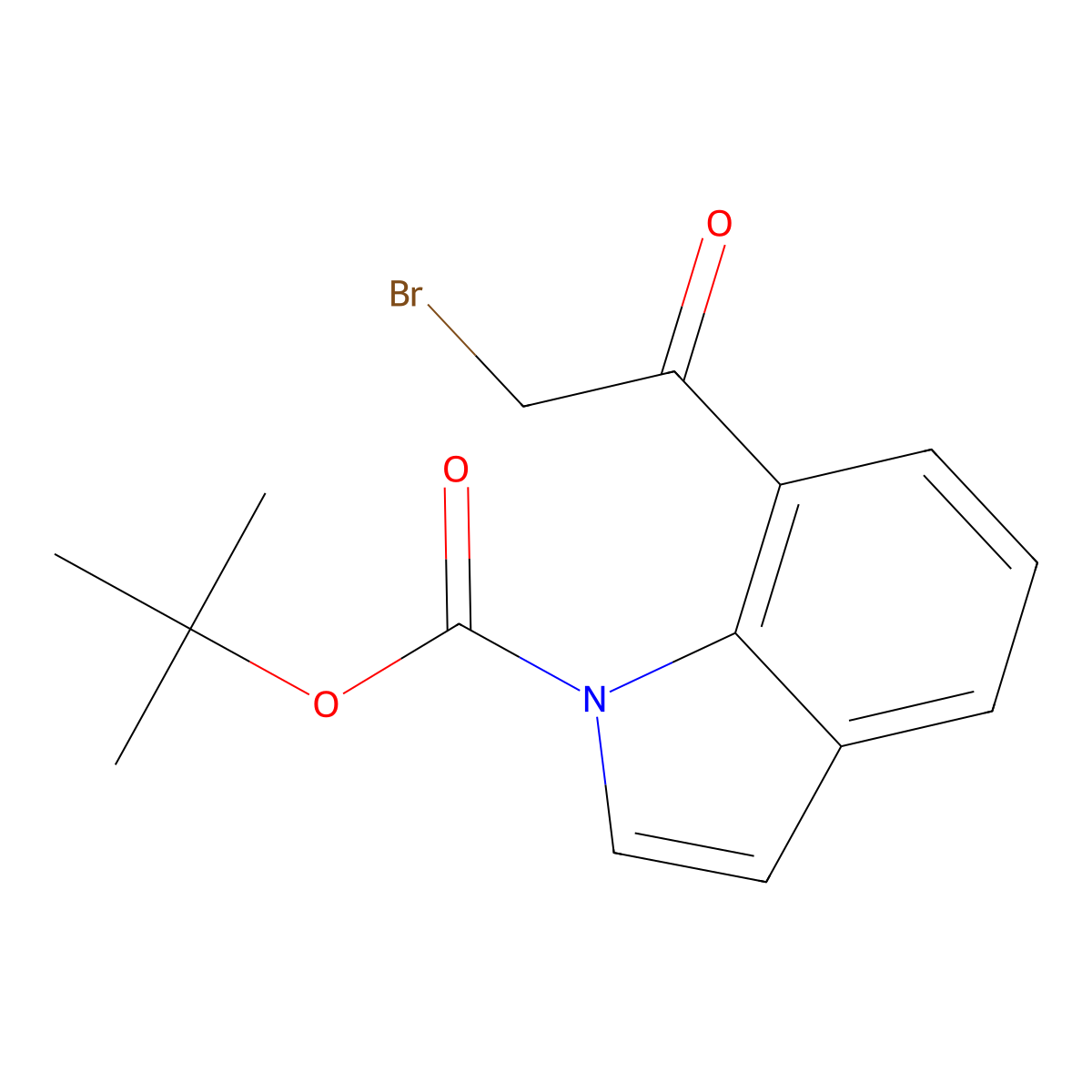 tert-Butyl 7-(2-bromoacetyl)-1H-indole-1-carboxylate molecular structure, CAS 668276-23-1