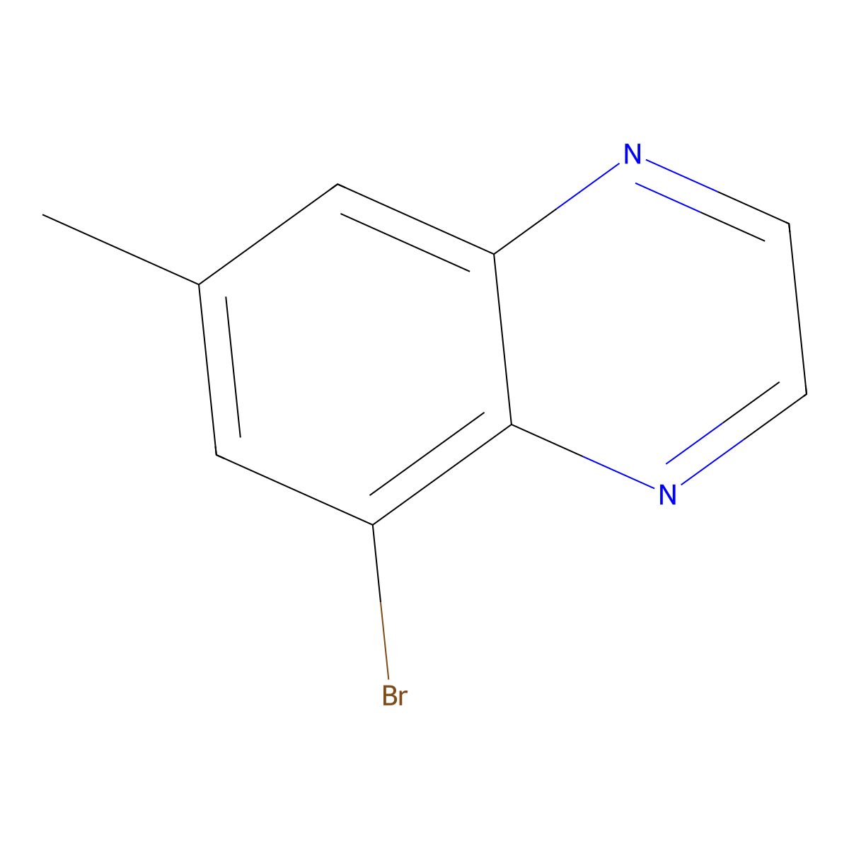 5-Bromo-7-methylquinoxaline molecular structure, CAS 668276-42-4