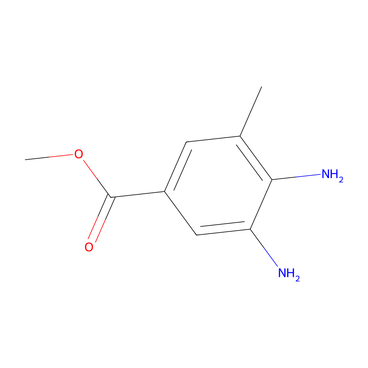 Methyl 3,4-diamino-5-methylbenzoate molecular structure, CAS 668276-43-5