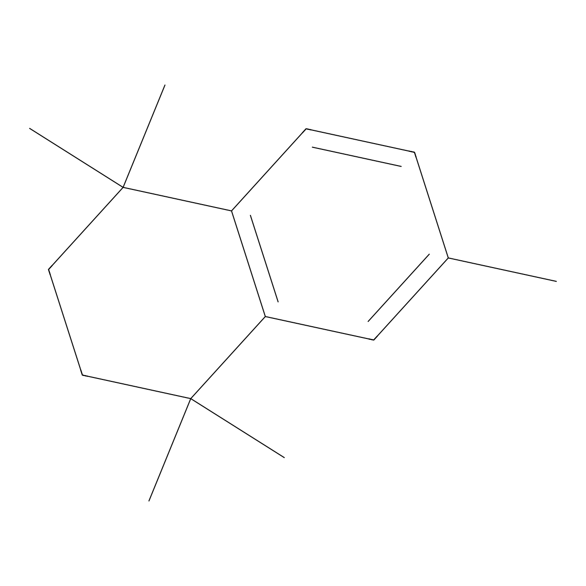 1,2,3,4-Tetrahydro-1,1,4,4,6-pentamethylnaphthalene molecular structure, CAS 6683-48-3