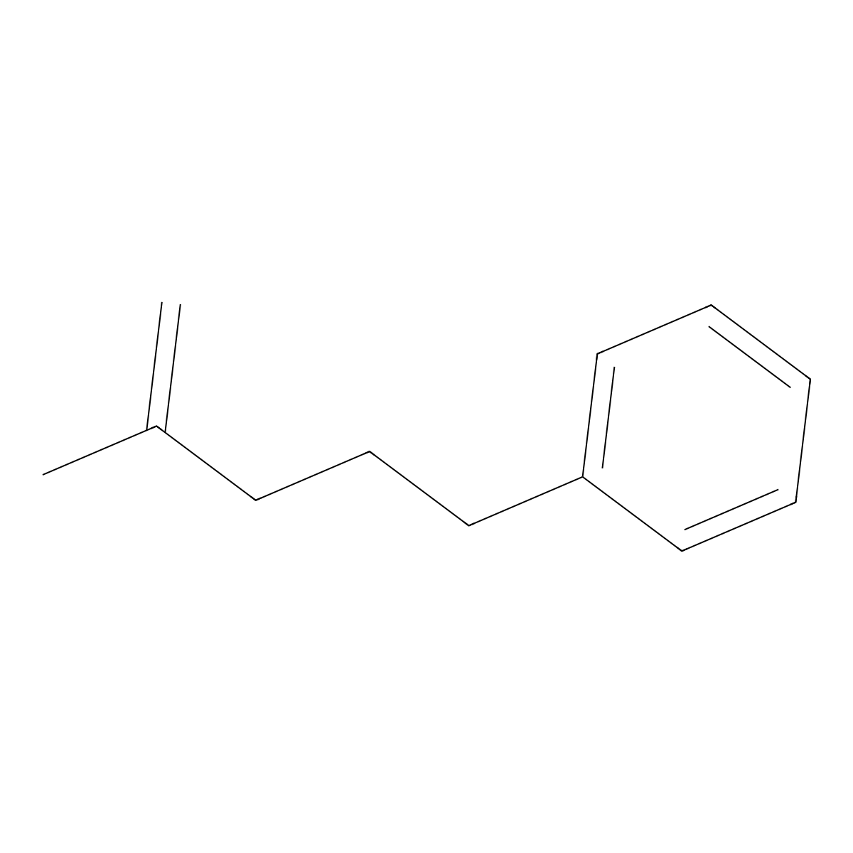 Benzene, (4-methyl-4-pentenyl)- molecular structure, CAS 6683-49-4