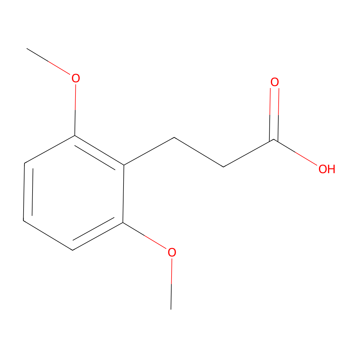 3-(2,6-Dimethoxyphenyl)propanoic acid molecular structure, CAS 6683-69-8
