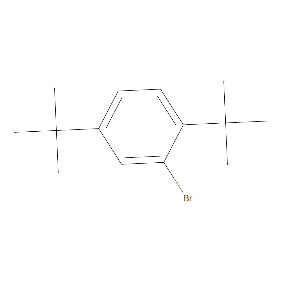 2-Bromo-1,4-di-tert-butylbenzene molecular structure, CAS 6683-74-5