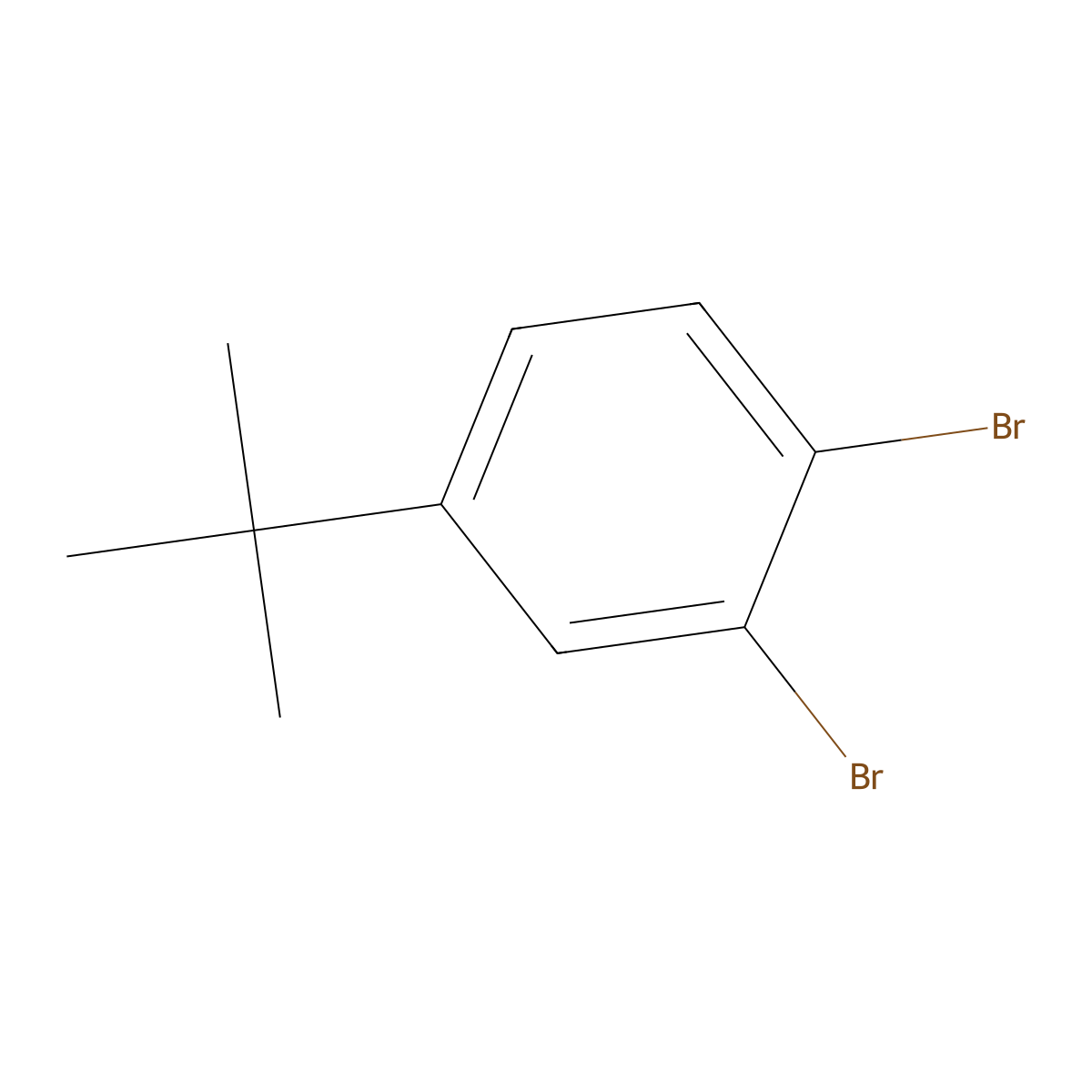 1,2-Dibromo-4-tert-butylbenzene molecular structure, CAS 6683-75-6