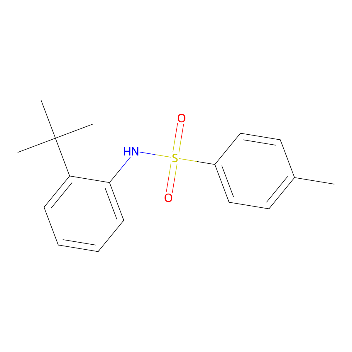 N-(2-tert-Butylphenyl)-4-methylbenzenesulfonamide molecular structure, CAS 6683-78-9