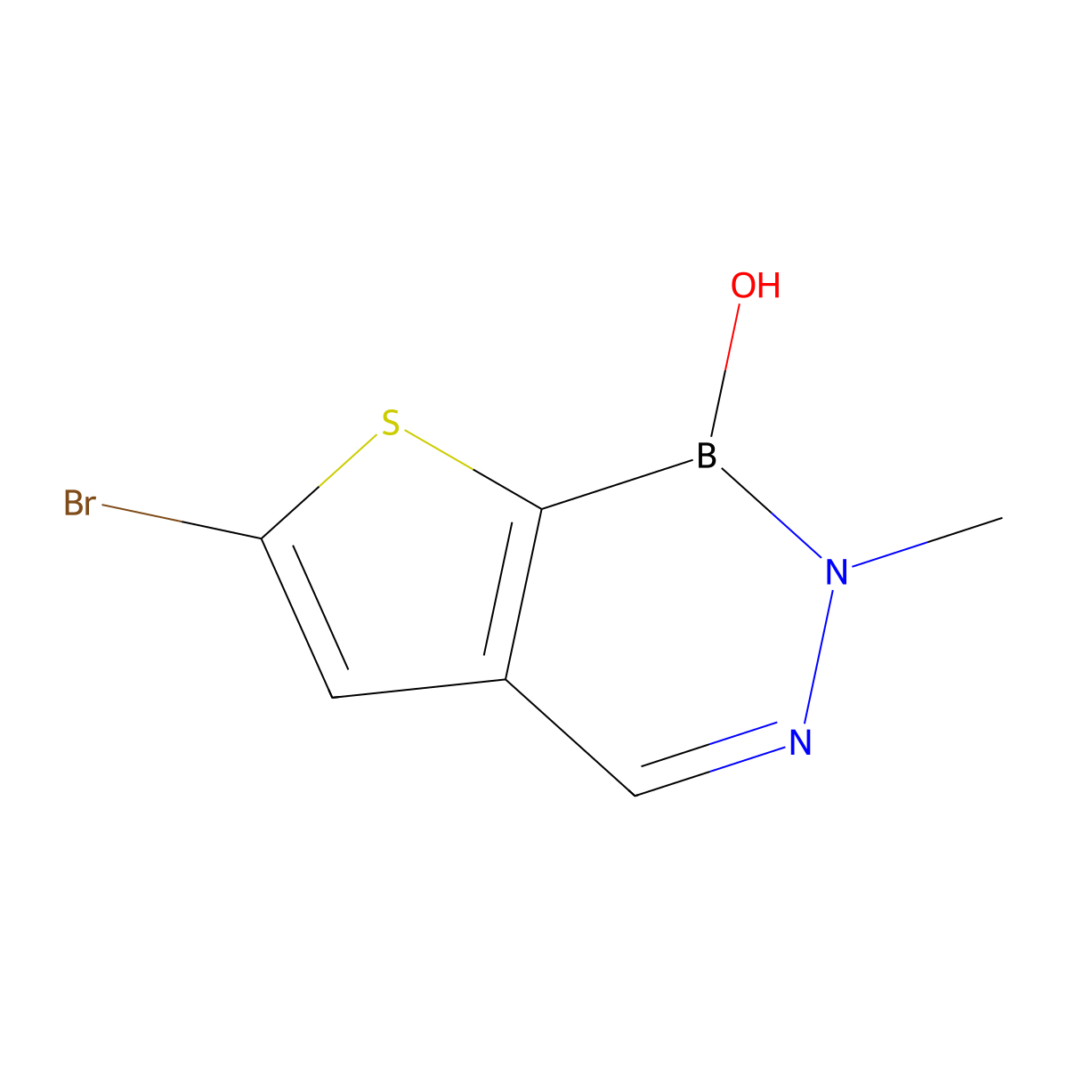 6-bromo-2-methylthieno[2,3-d][1,2,3]diazaborinin-1(2H)-ol molecular structure, CAS 66830-21-5
