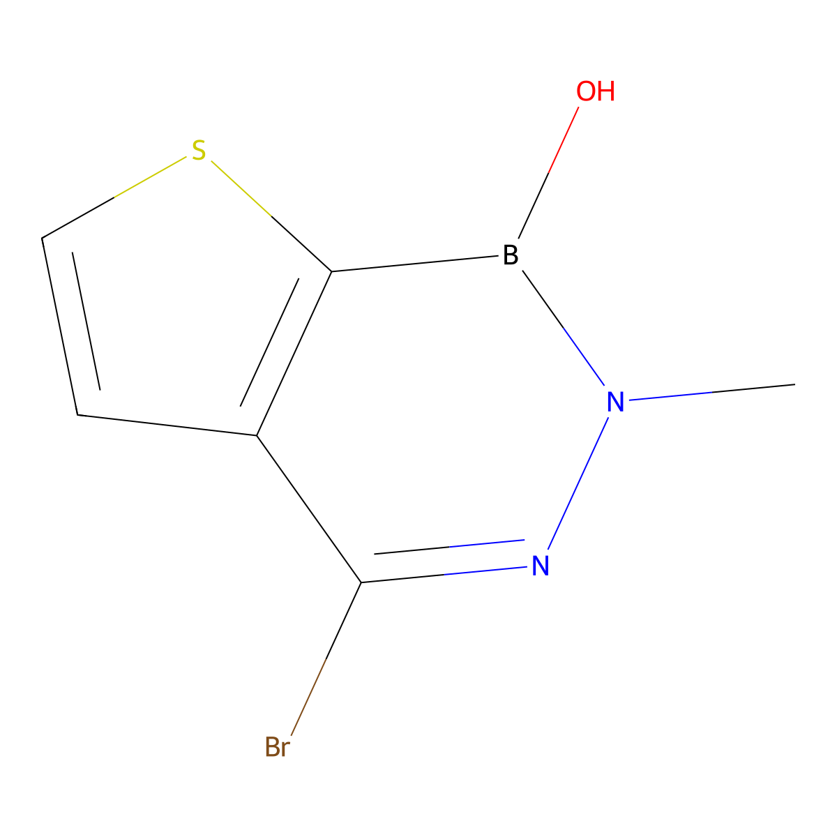 4-bromo-2-methylthieno[2,3-d][1,2,3]diazaborinin-1(2H)-ol molecular structure, CAS 66830-32-8