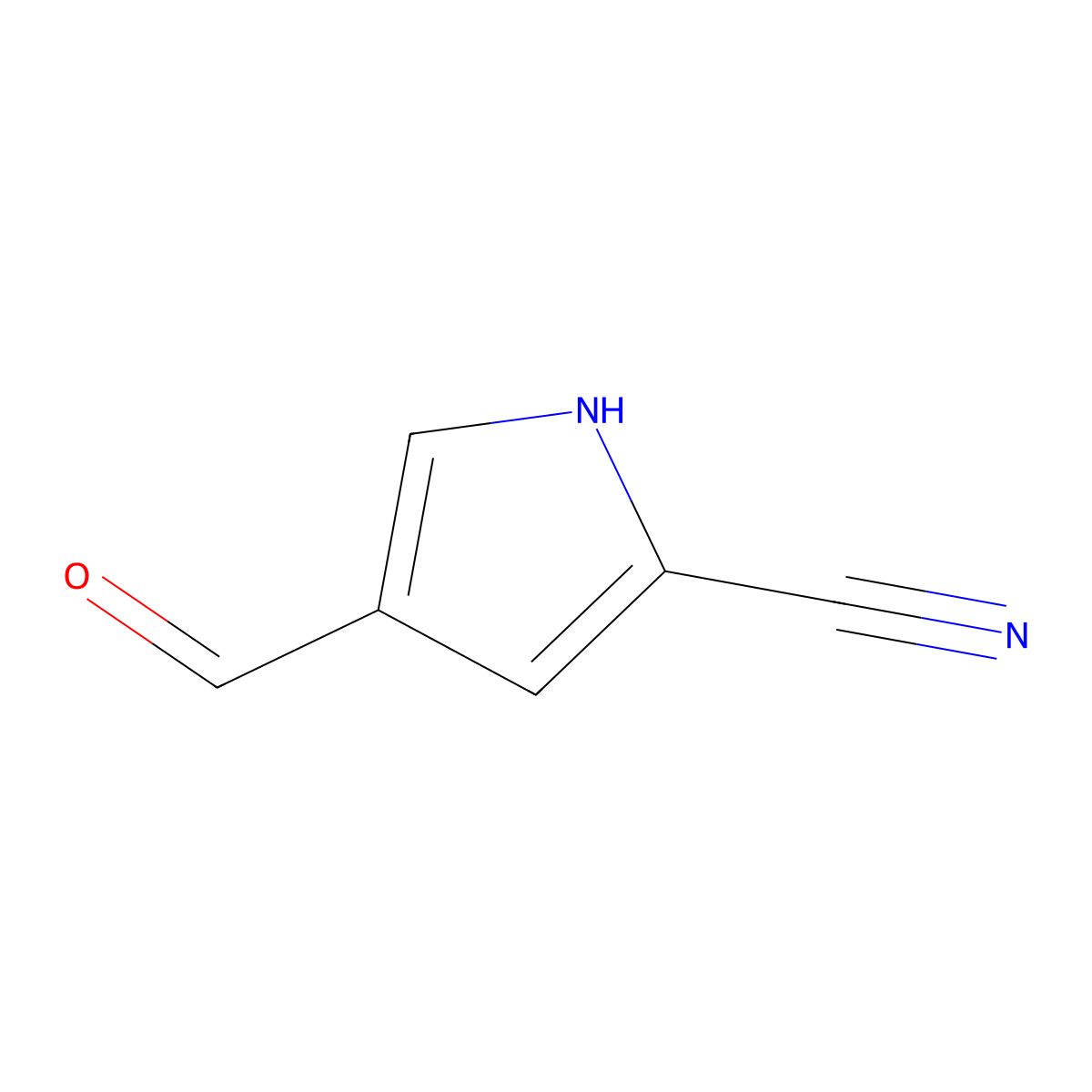 4-Formyl-1H-pyrrole-2-carbonitrile molecular structure, CAS 66832-11-9