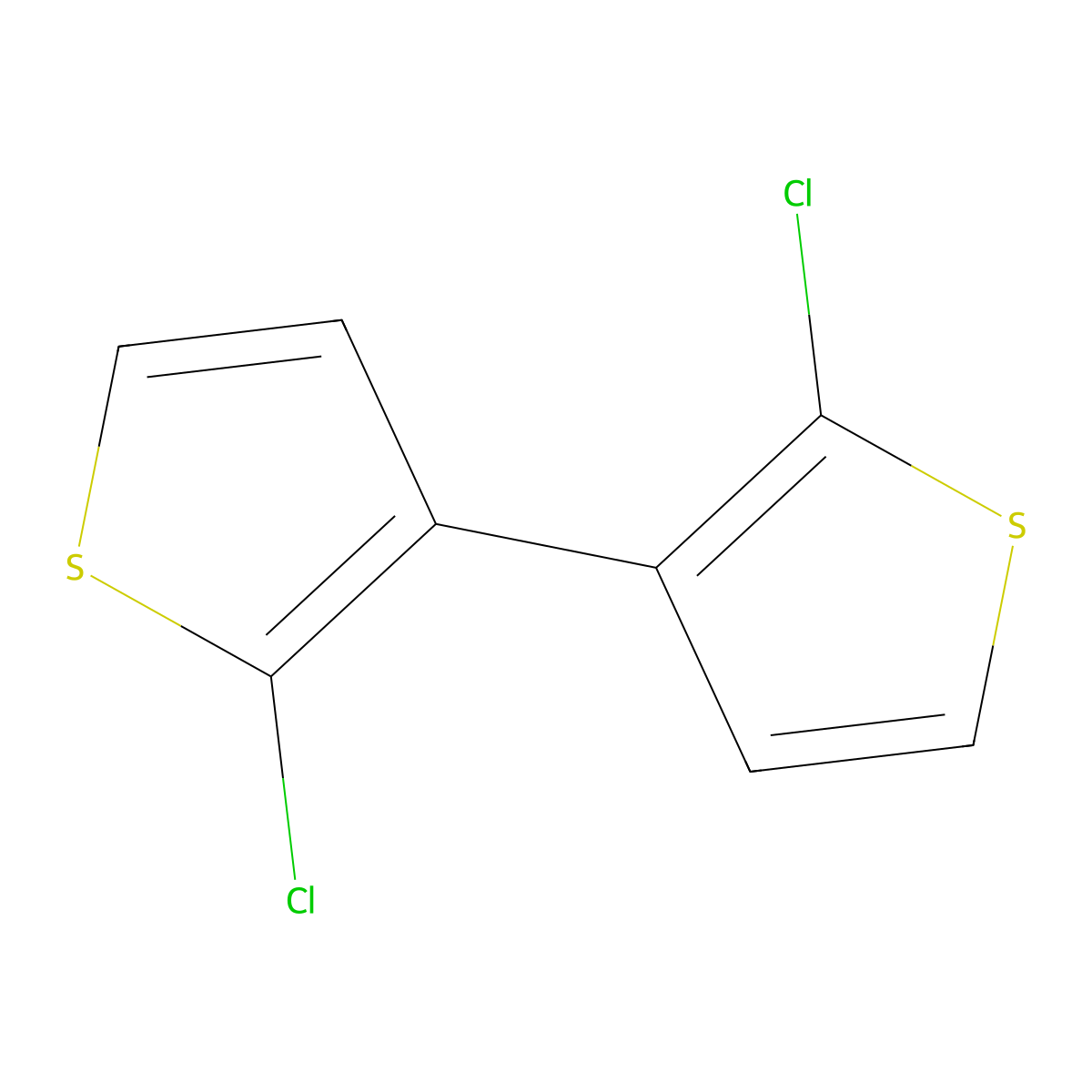 2-Chloro-3-(2-chlorothiophen-3-yl)thiophene molecular structure, CAS 66832-30-2