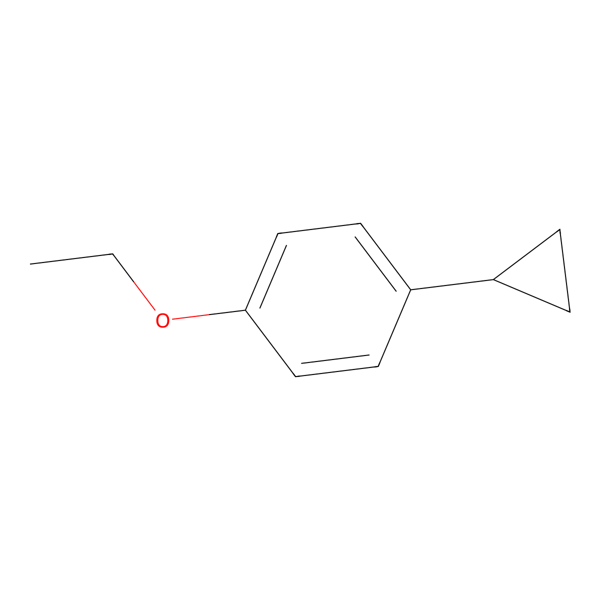 1-Cyclopropyl-4-ethoxybenzene molecular structure, CAS 66832-94-8