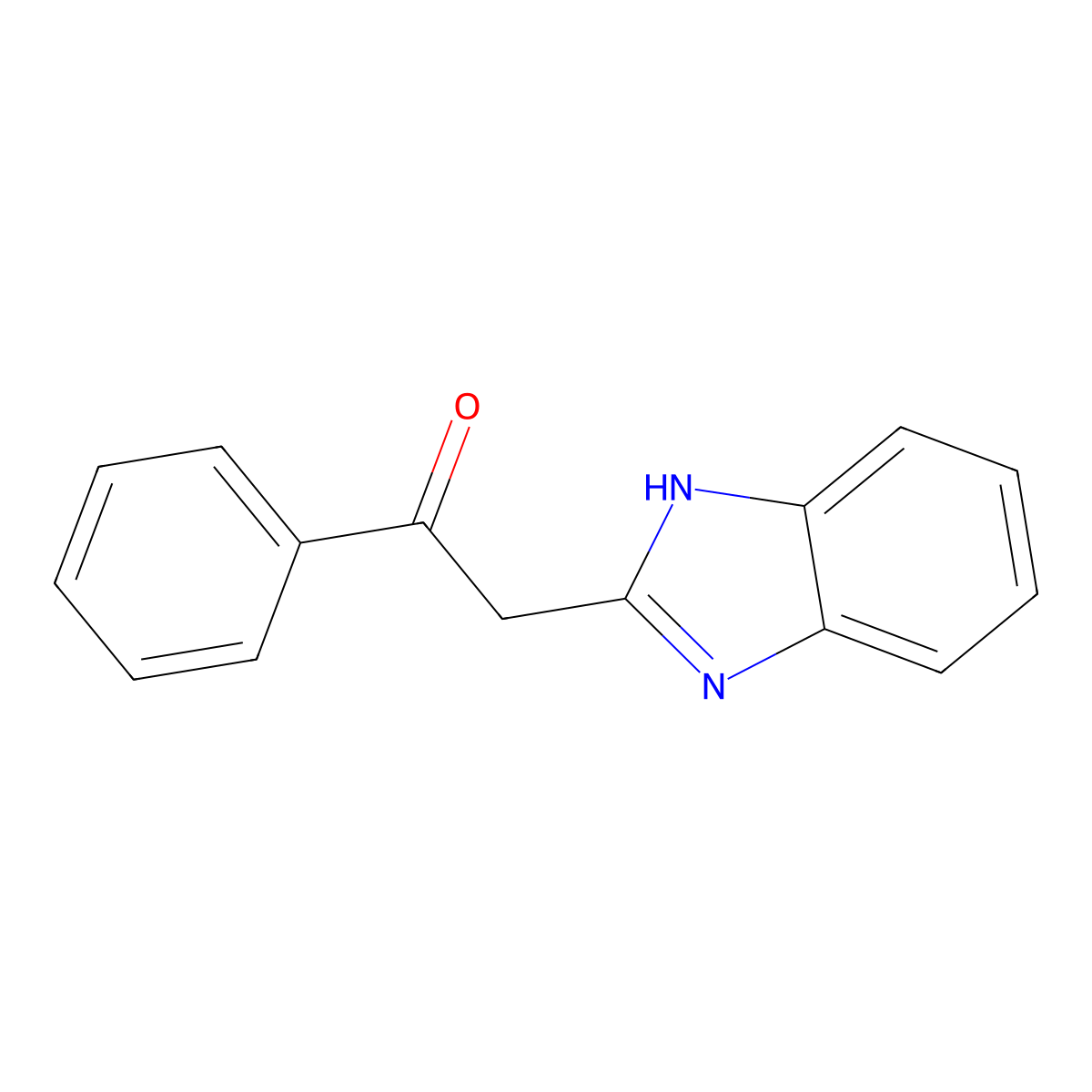 2-(1H-Benzoimidazol-2-yl)-1-phenyl-ethanone molecular structure, CAS 66838-69-5