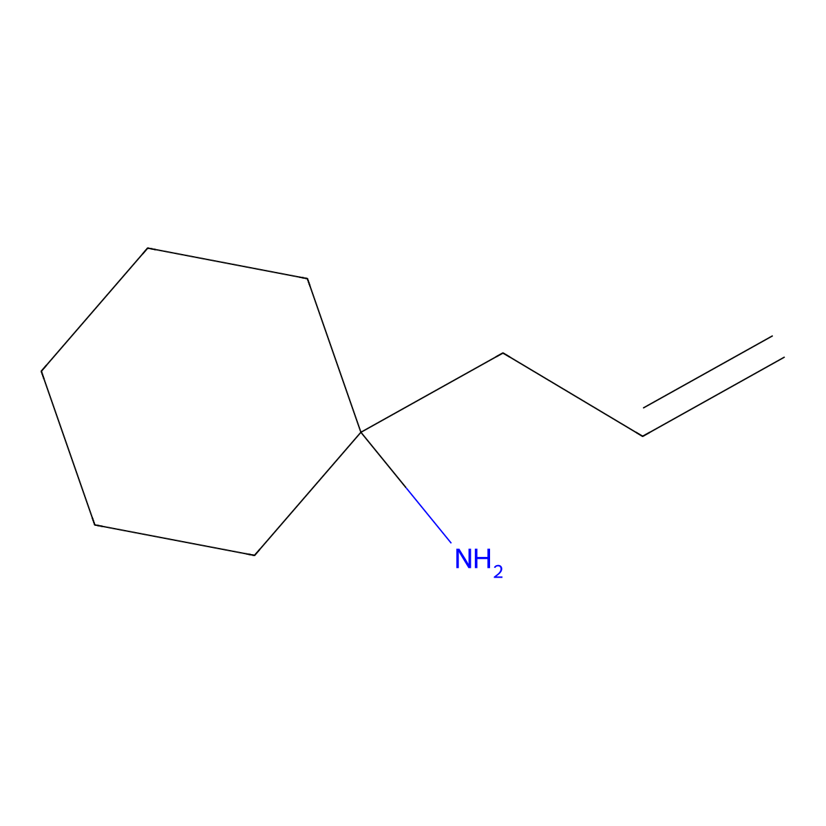 1-(Prop-2-en-1-yl)cyclohexan-1-amine molecular structure, CAS 66838-79-7