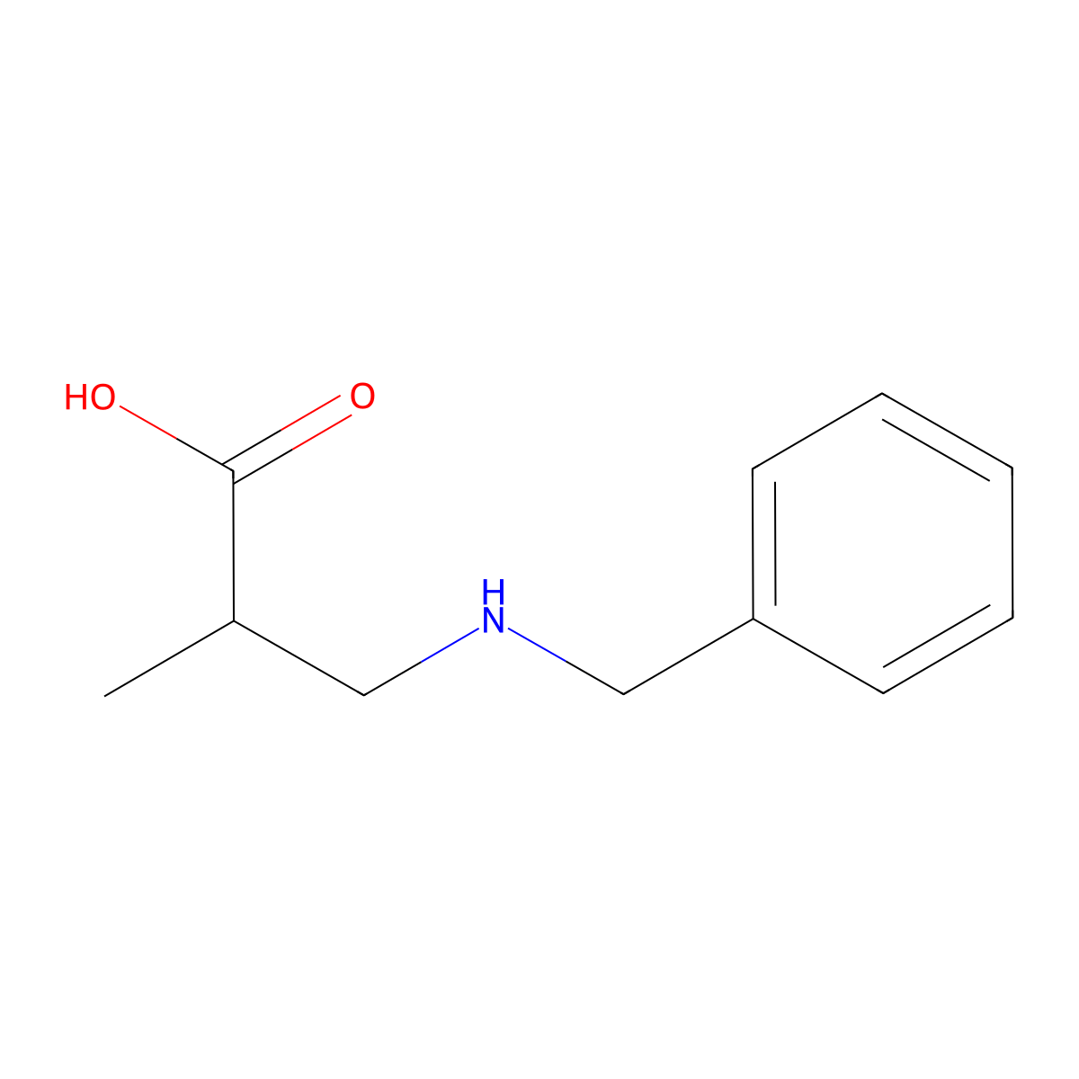 3-(Benzylamino)-2-methylpropanoic acid molecular structure, CAS 66839-25-6