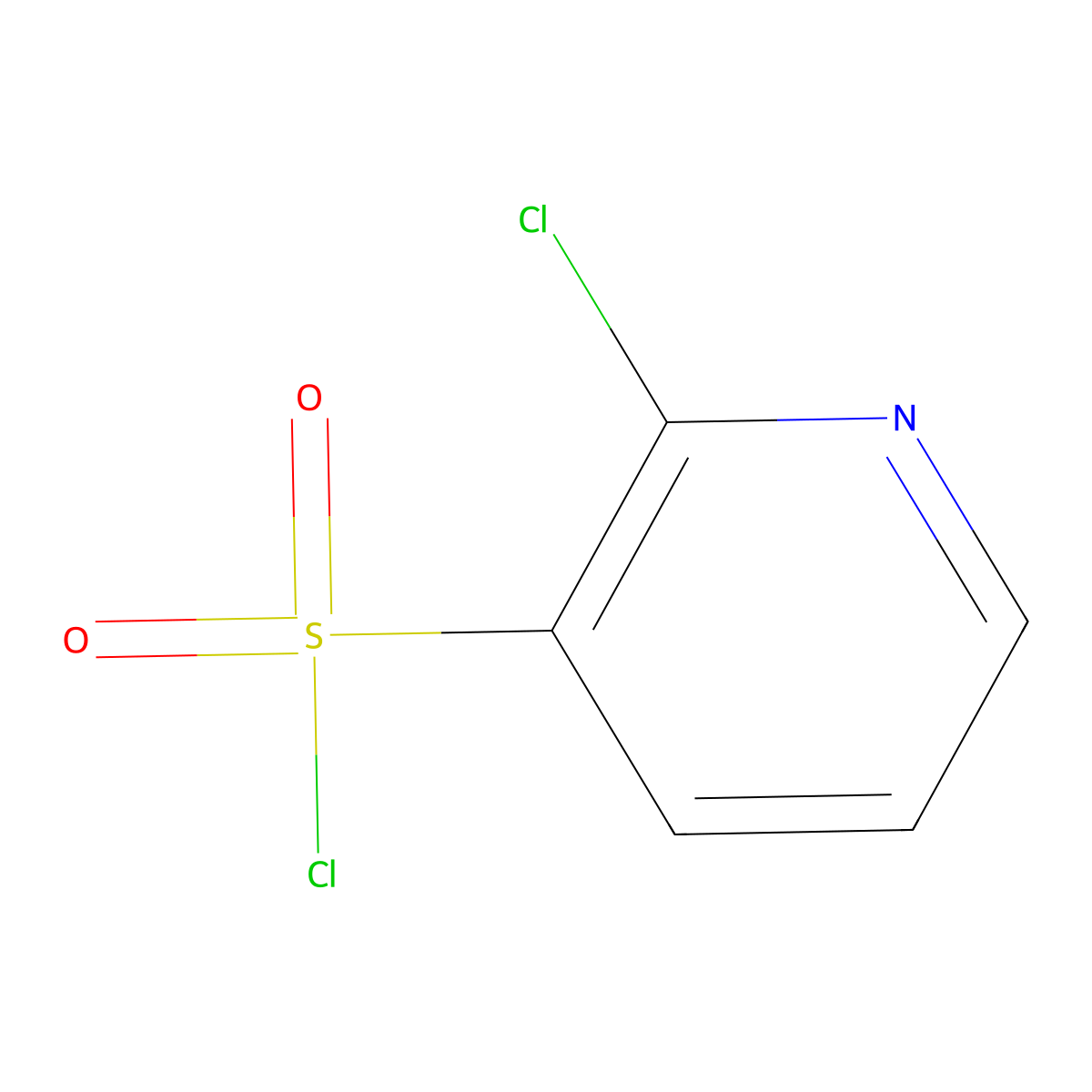 2-Chloropyridine-3-sulfonyl chloride molecular structure, CAS 6684-06-6